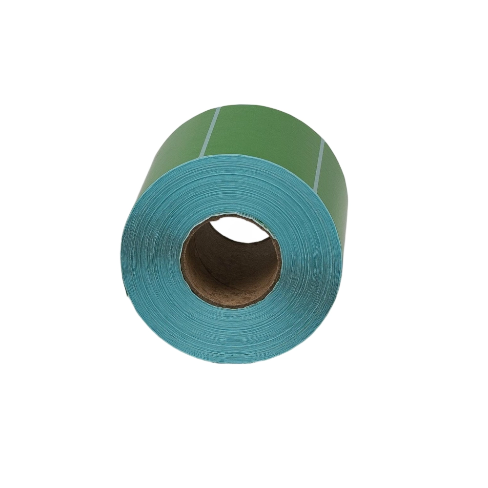 Groene Direct Thermal sticker labels op maat maat