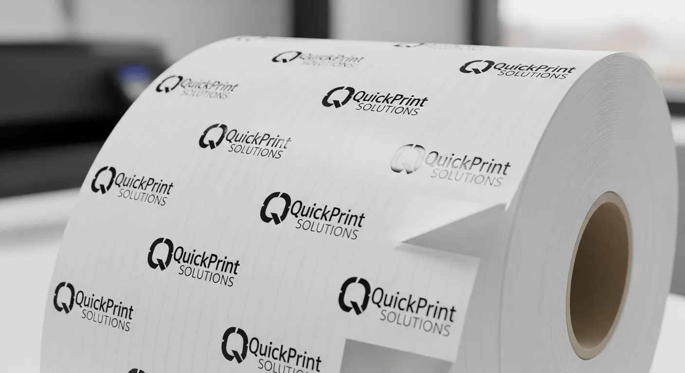 Logo gedrukt thermisch papier